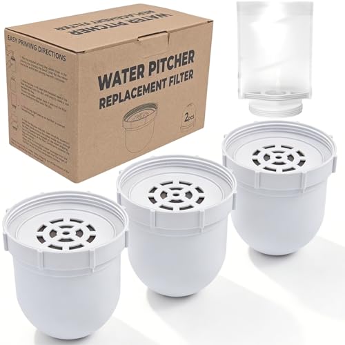 Image of Wasserdrip 2026 NEW Premium Replacement Filter for Clearly Filtered Water Pitcher (3-Pack+1 pre-rinse bag), 100-Gallon Long-Life for Lead, Fluoride & PFAS, BPA-Free, Food-Grade, Retains Minerals