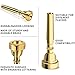 Cheerock 7C Trumpet Mouthpiece - Gold Plated Brass Compatible with Beginners and Professionals - Trumpet Accessories