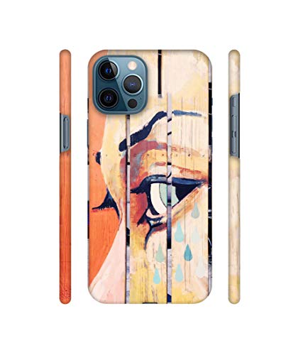 Image of Amazon Brand - Solimo Designer Potrat On Wood 3D Printed Hard Back Case Mobile Cover for Apple iPhone 12 Pro Max