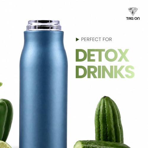 Image of 304 Stainless Steel Water Bottle 500 ml | Hot & Cold | Durable & Leak-Proof | For Office, Home, Kids, School For Women Men | 500ml water bottle | Ice Blue