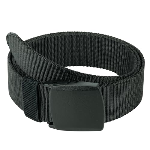 Image of Gelante Tactical Nylon Belts for Men, Work Belt Adjustable Slide Plastic Buckle Web Canvas Belt for Outdoor, Airport friendly