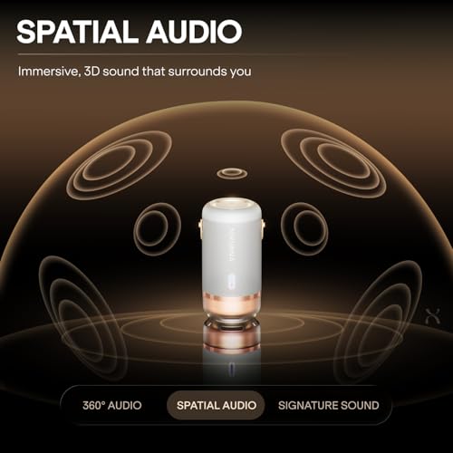 Image of Boat 2026 Launch Nirvana Luxe,360- Surround, Spatial Audio, 100W, 15hrs Battery, Broadcast, App Support, NFC Pairing (Android), Bluetooth Speaker, Wireless Speaker, Portable Speaker (Ivory White)