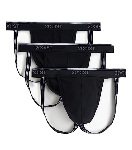 2(X)IST Men's Cotton Stretch Jock Strap 3-pack