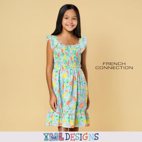 Vestido casual suave para niñas que evita el calor gracias a sus mangas voladas 2
