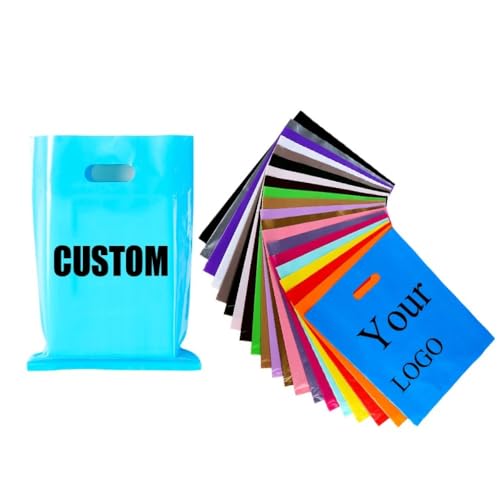 Sac de courses avec logo personnalisé jfs 50 sachets jaunes boutique