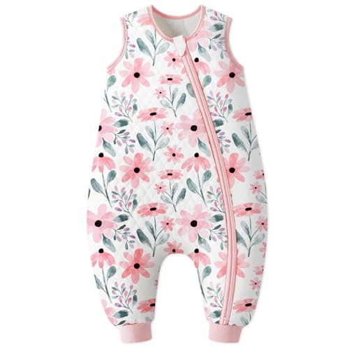 Yoofoss - Yoofoss Gigoteuse à Pieds d'hiver pour Bébé 2.5 TOG Sac de Couchage de Coton Gigoteuse Hiver Super Doux et Chaud Emmaillotage 70 cm pour Bébé Garçons Filles 6-18 Mois