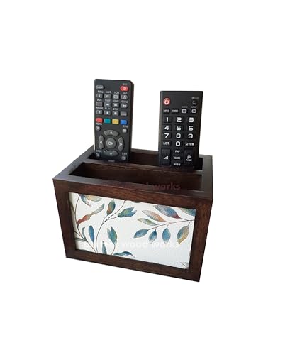 Image of Wooden TV Remote Stand for home remote holder stationary organizer caddy for tv