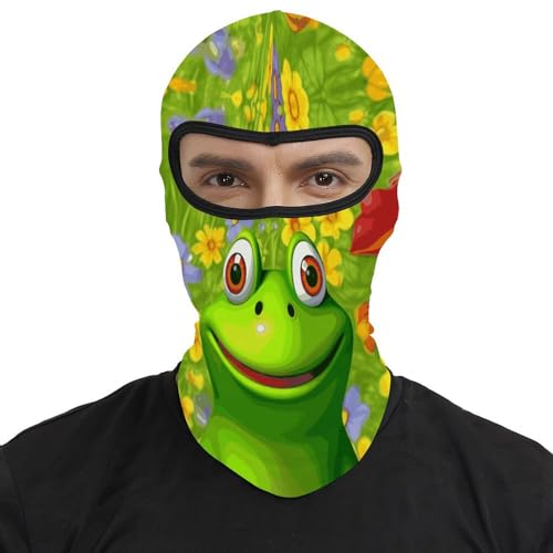 Pasamontañas para hombre y mujer con diseño de rana, máscara completa para casco de motocicleta, calentador de cuello. miniatura 2
