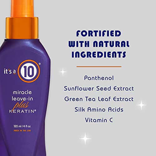 It's A 10 Haircare Miracle Leave-In Conditioner Spray W/Keratin - 4 Oz. - 2Ct #TOP2