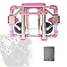 RUBAPOSM Carretilla de Mano Plegable, Carro de Carro PortáTil, Carro de Empuje Multifuncional con Ruedas para Levantar/Mover CóModamente en La Oficina en Casa Al Aire Libre,Pink 2