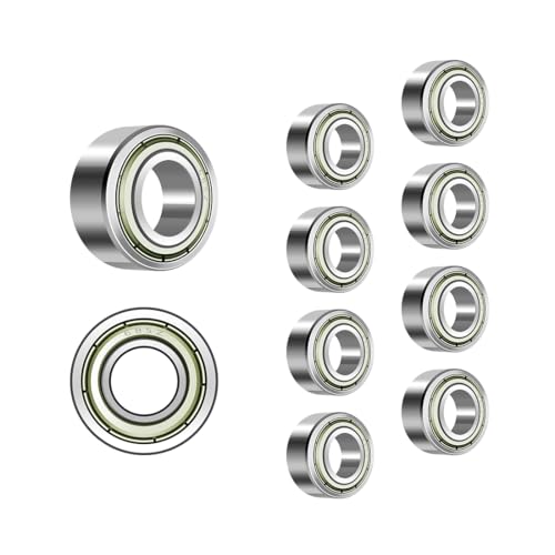 ANGEEK 10 pièces 685 ZZ roulement à billes 5 mm x 11 mm x 5 mm, pré-lubrifié, double étanchéité, roulement à billes 685ZZ