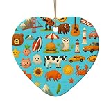 Opzioni versatili da appendere Con il suo cavo d'oro da 25 cm, questo ornamento da appendere con icone e simboli americani può essere appeso su alberi, pareti o anche usato come etichetta regalo. La lunghezza e la robustezza del cavo offrono flessibilità nel posizionamento, adatto a qualsiasi arredamento.