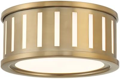 Crystorama Kendal 2 Light Vibrant Gold Flush Mount