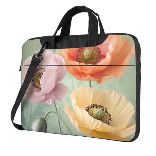 Sac ordinateur portable coquelicots pastel fini le mal d'épaule