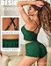 Avidlove Cami Short Set for Women Sexy 2 Piece PJ Sets Ribbed Lingerie Sleepwear Set Cute Nightwear with Bow Green L