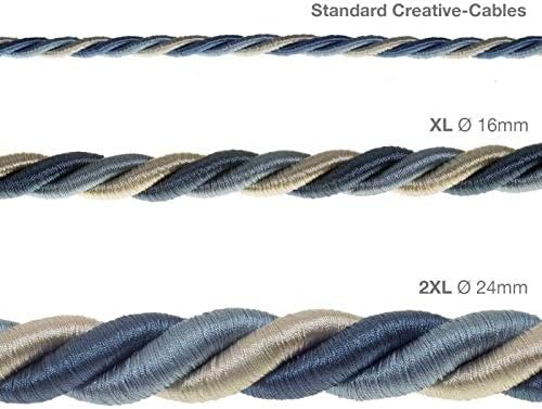 2XL Rope electrical wire 18/3 AWG wire inside. Bright fabric covering Bernadotte. 24mm.