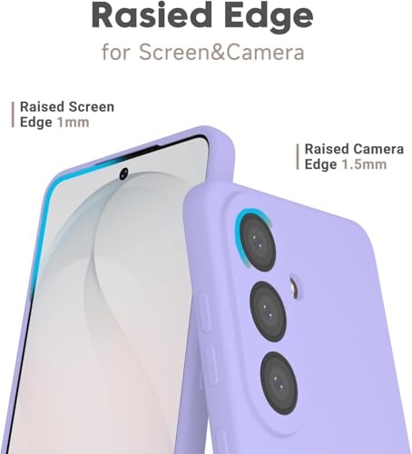 Image of DIZORO Microfiber Candy Case Compatible with Samsung S26 Plus 5G Smooth Touch Cushion Liquid Soft Silicone Gel Rubber Phone Cases Non-Slip Full Body Protective Shockproof Back Cover - Purple