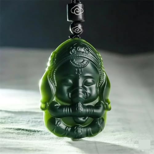 Collier éléphant de Fortune en jade hétien, le cadeau de protection idéal