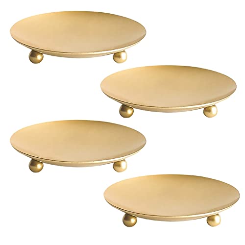 SäUlenstäNder Kerzenhalter, KerzenstäNder, 4stüCk Stumpenkerzenhalter Stabkerzenhalter KerzenstäNder Rund Kerzenplatte Kerzenuntersetzer Kerzen Kerzenhalter Untersetzer FüR Stumpenkerzen Kerzenteller Cover