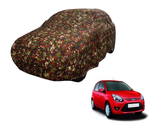 Image of Auto Hub Car Cover Compatible with Figo with Weather Proof, Triple Stitched, Figo Car Cover Jungle Look