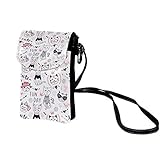 Sac à bandoulière multifonction pour femme : comprend 1 poche avant, 2 poches principales et 3 emplacements pour cartes, super pratique pour transporter des affaires personnelles comme un téléphone portable, de l'argent liquide, des cartes de crédit.