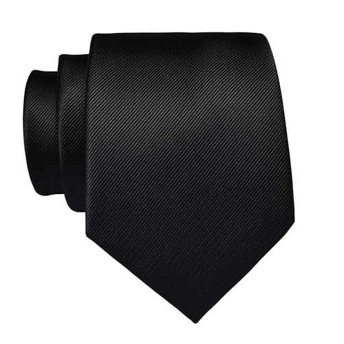 Image of GUSLESON 3.15 inch（8cm） Solid Color Necktie and Pocket Square Cufflinks Sets For Men + Gift Box