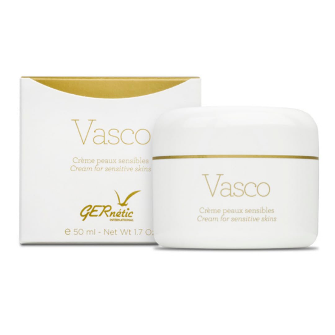 Gernetic VASCO Sensitive Skin Cream, Facial Moisturizer for Sensitive Skin, Helps Reduce the Appearance of Redness, with Chamomile & St. John’s Wort - 50ml/1.7 Fl Oz