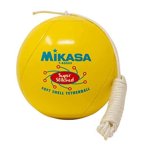 Mikasa Super Soft Shell Tetherball, Stitched, with Rope (Yellow)