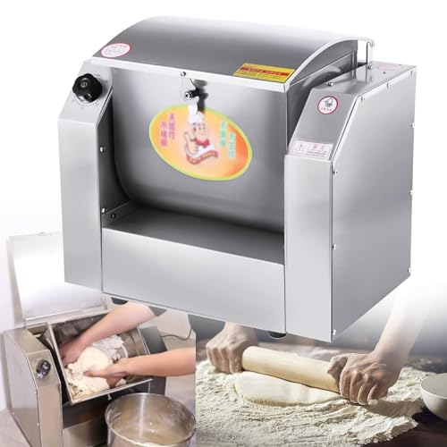 Mezclador De Masa Comercial Acero Inoxidable,Mezclador De Harina Automático Licuadora Eléctrica De Masa 3kg/5kg/7kg/8.5kg Capacidad Amasado Giratorio 90° Con Temporizador,5kg
