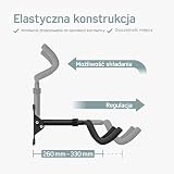 Borgen Uchwyt ścienny na rower, regulowany kąt i odległość od ściany do 20 kg, składany, rower górski, wyścigowy, bardzo miękkie wypełnienie