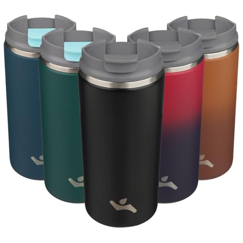 Konokyo 12oz Travel Coffee Mug with Lid, Insulated Stainless Tumbler