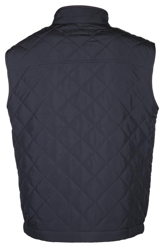 GANT Men's Quilted Windcheater Vest, Evening Blue, Standard, Evening Blue, XXXXXL