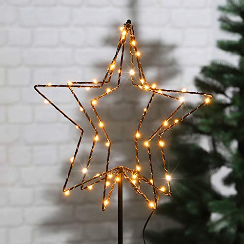 LED 3D Gartenstecker Weihnachtsstern Weihnachtsbeleuchtung...