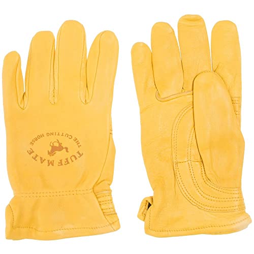 Tuffmate Men's Tuff Mate Lined PL1301 Cutting Horse Glove, Tan, Large