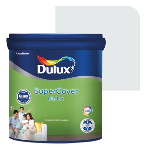 Image of Dulux SuperCover Ultra - Premium Interior Emulsion For Walls and Ceilings | Smooth Matte Finish | Durable, Long-Lasting with Extra Coverage, White (1L, Nova White /Eternal Peace, 4 Years Warranty)