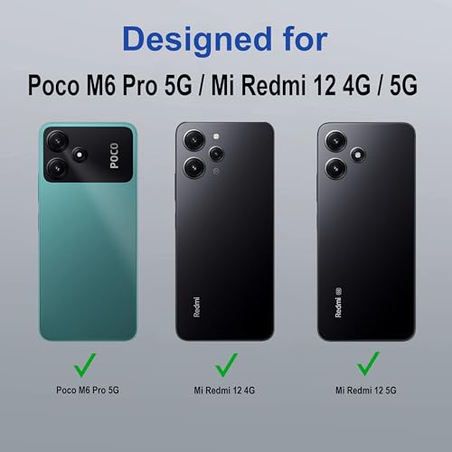 Image of Zapcase Back Case Cover for Poco M6 Pro 5G | Compatible for Poco M6 Pro 5G Back Cover | Case Cover with Camera Protection | (TPU + PC | Translucent Black)