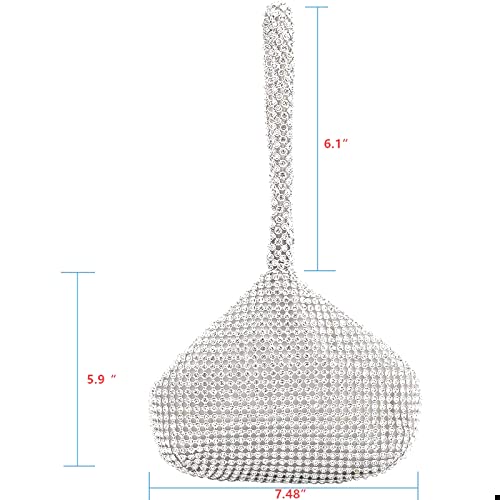 Aijun Women's Rhinestone Purse Evening Bags Sparkly Glitter Triangle Clutch Purses For Women Evening Party Prom Cocktail,1920S Purse #TOP4