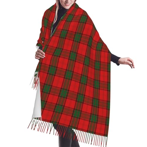 Scottish Clan Maxwell Tartan Plaid Imitation Cashmere Tassel Scarf Winter Scarf Autumn Softest Classic Warm