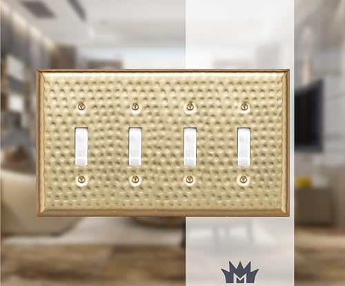 Placa para interruptor cuádruple metálica Monarch Abode para tapar imperfecciones 4