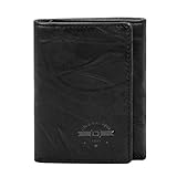 ID Stronghold RFID Blocking Trifold Wallet for Men - Crazy Horse Western Leather