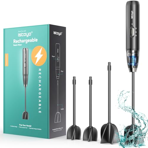 ISTOYO Rechargeable Resin Mixer, Epoxy Mixer for...