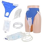 Powerful Elderly Male Urine Bags Reusable External Catheter for Men, Male Urine Bag Set for Bedridden Patients and Urinary Incontinence, with 2 Urine Catheter Bags 1000ML and 2000ML (Blue for Eldely)