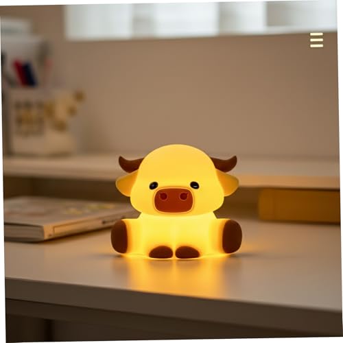 Lámpara de Mesa de Noche Vaca Escocesa Dimmable Silicona miniatura 7