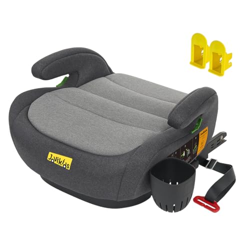 Jovikids ISOFIX Car Booster Seat, i-Size R129, 125–150 cm (6–12 Years), Cup Holder Seat Belt...
