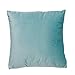 B & h Cuscino contenente Penna di Anatra, Velluto, Turchese, Singolo, 45 x 45 x 2 cm