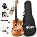 GUGY Baritone Ukulele -Ukele Mahogany 30 Inch Ukule Music Instrument Kit with Digital Clip-on Tuner, Strap, Gig Bag, 3 Picks, Extra Strings, Capo, Baritone Uke for Adults Beginners Starter