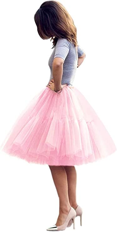 Net Fabric Frill Skirt Length - 30 Inch-image-13