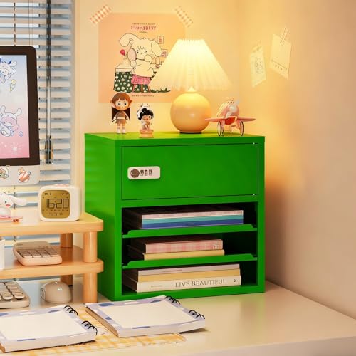 MTIETEME 小物入れ 卓上収納 デスクオーガナイザー 文房具 引き出し 収納 小物ボックス 小物収納 引き出し 卓上 幅35cm×奥行き25cm×高さ35cm レターケース 小物入れケース 書類ケース A5 多機能 机上収納 リモコン、文房具、化粧品