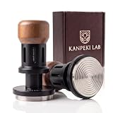 58mm Espresso Tamper | Calibrated Self-Leveling Coffee Tamper with Audible Click, Spring-Loaded, 304SS Ripple Base & Walnut Handle | 58.35mm Precision Tamper for Standard 58mm Baskets | Kanpeki Lab