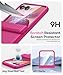 Vihibii for Motorola Razr 2025 Case Slim with Hinge Protection & Front Screen Protector, Slim Thin Stylish Non-Slip Texture Sturdy Full Body Protective Phone Cover Case for Moto Razr 5G 2025, Hot Pink